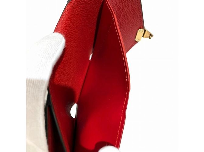 Louis Vuitton Monogramm Pallas Bi-Fold Geldbörse Braun Rot - Ansicht 8