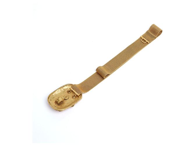 Chanel 1997 Gürtel T70 Gripoix Haute Couture Netz- und Glasgürtel US28 Golden - Ansicht 4