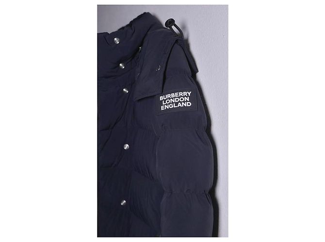 Abrigo acolchado negro con cinturón Eppingham de Burberry Azul marino - vista 4