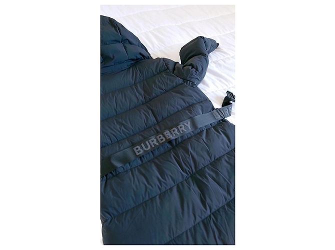 Abrigo acolchado negro con cinturón Eppingham de Burberry Azul marino - vista 6