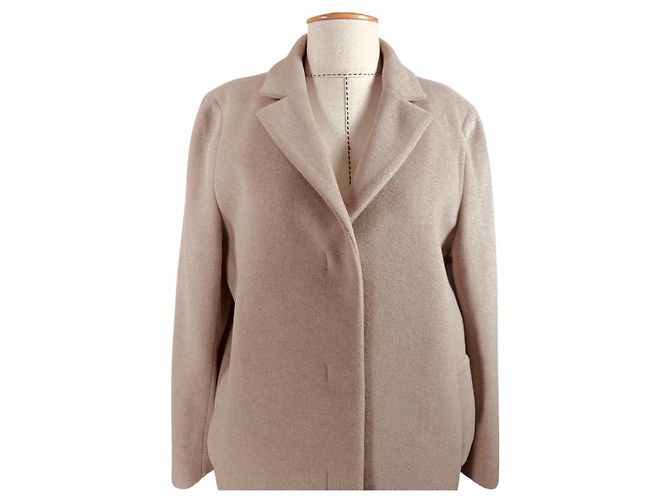 Autre Marque Cinzia Rocca Abrigo Beige de Mezcla de Cachemira y Lana - vista 2