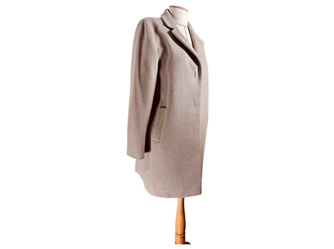 Autre Marque Cinzia Rocca Abrigo Beige de Mezcla de Cachemira y Lana - vista 3