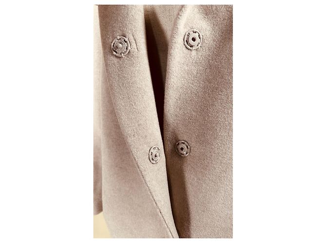 Autre Marque Cinzia Rocca Abrigo Beige de Mezcla de Cachemira y Lana - vista 4