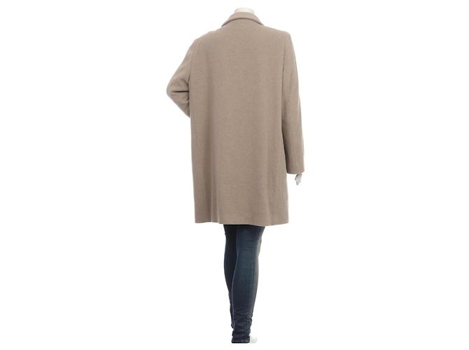 Autre Marque Cinzia Rocca Abrigo Beige de Mezcla de Cachemira y Lana - vista 9
