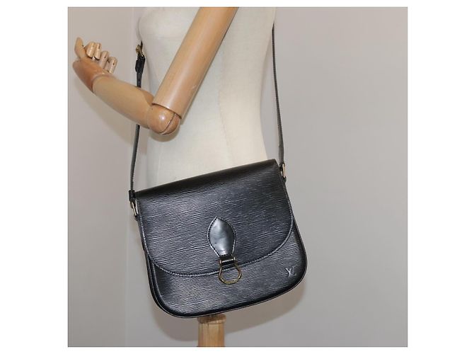 Saint-Cloud LOUIS VUITTON Epi Saint Cloud GM Borsa a Spalla Nera M52192 LV Auth ep7029 Nero - vista 23