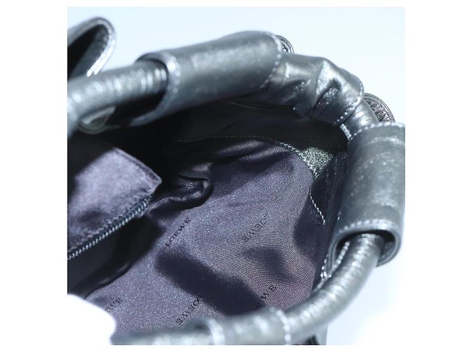 LOEWE Anagram Nappa Aire Borsa in Pelle Gunmetal Auth ep6842 Metallico - vista 17