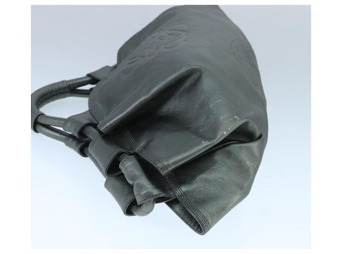 LOEWE Anagram Nappa Aire Borsa in Pelle Gunmetal Auth ep6842 Metallico - vista 4