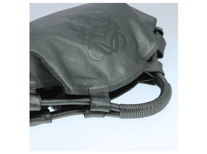 LOEWE Anagram Nappa Aire Borsa in Pelle Gunmetal Auth ep6842 Metallico - vista 6