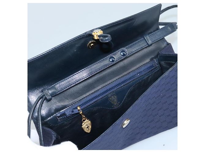 Borsa a spalla in tela Micro GG di GUCCI Navy Auth ac3454 Blu navy - vista 15