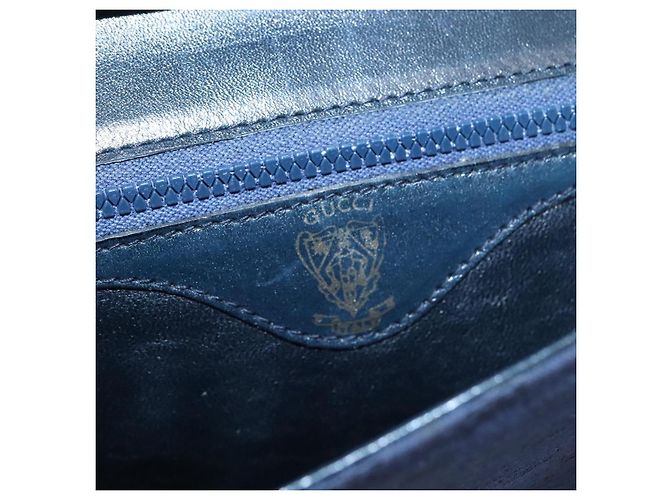Borsa a spalla in tela Micro GG di GUCCI Navy Auth ac3454 Blu navy - vista 16