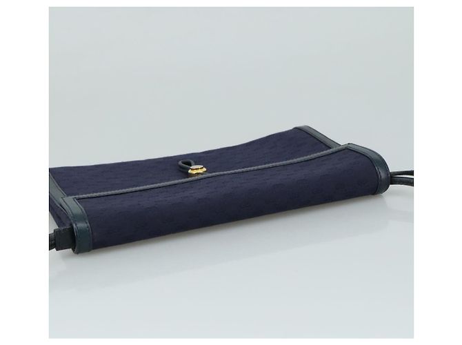 Borsa a spalla in tela Micro GG di GUCCI Navy Auth ac3454 Blu navy - vista 6