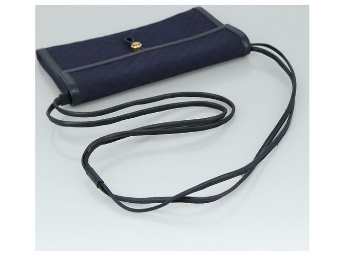 Borsa a spalla in tela Micro GG di GUCCI Navy Auth ac3454 Blu navy - vista 7