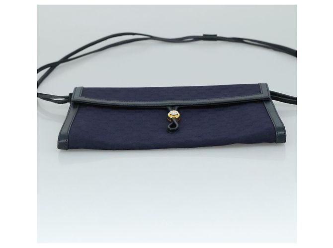 Borsa a spalla in tela Micro GG di GUCCI Navy Auth ac3454 Blu navy - vista 9