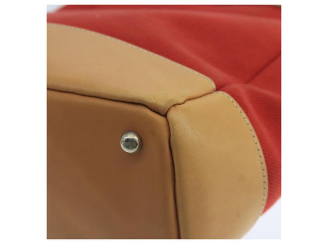 Burberry Blue Label Tote Bag aus Canvas rot Auth hk1973 - Ansicht 12