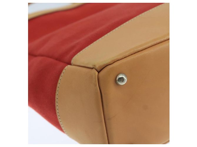Burberry Blue Label Tote Bag aus Canvas rot Auth hk1973 - Ansicht 13