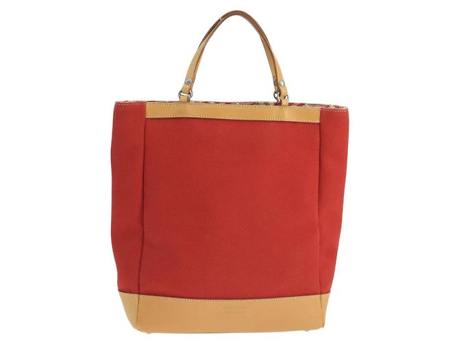 Burberry Blue Label Tote Bag aus Canvas rot Auth hk1973 - Ansicht 2