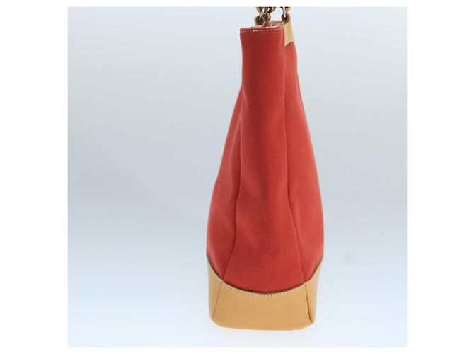 Burberry Blue Label Tote Bag aus Canvas rot Auth hk1973 - Ansicht 4