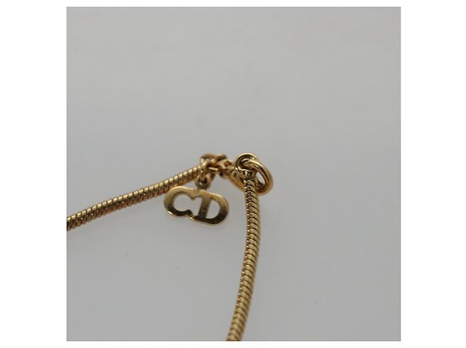 Collana Christian Dior metallo oro Auth am7410 D'oro - vista 13