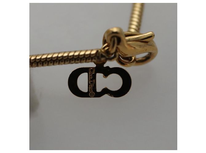 Collana Christian Dior metallo oro Auth am7410 D'oro - vista 14