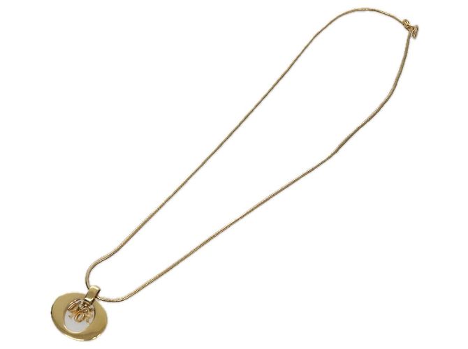 Collana Christian Dior metallo oro Auth am7410 D'oro - vista 2