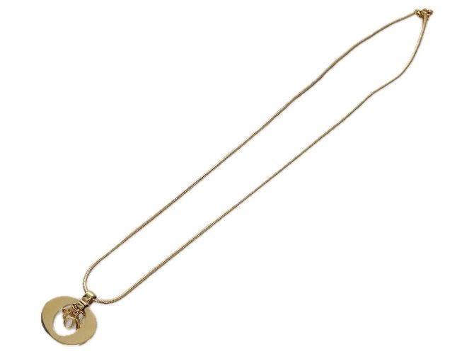 Collana Christian Dior metallo oro Auth am7410 D'oro - vista 4