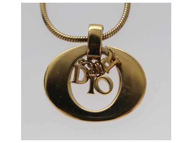 Collana Christian Dior metallo oro Auth am7410 D'oro - vista 5
