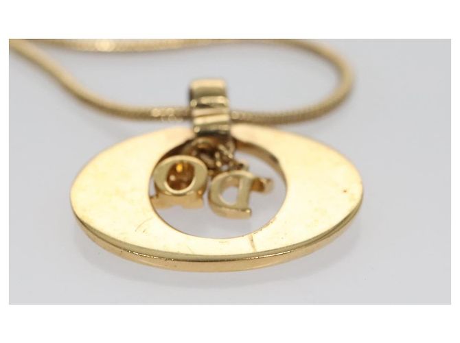 Collana Christian Dior metallo oro Auth am7410 D'oro - vista 7