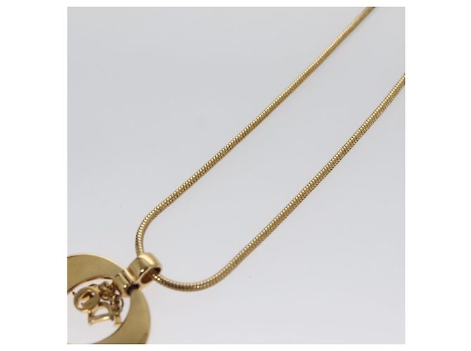 Collana Christian Dior metallo oro Auth am7410 D'oro - vista 9