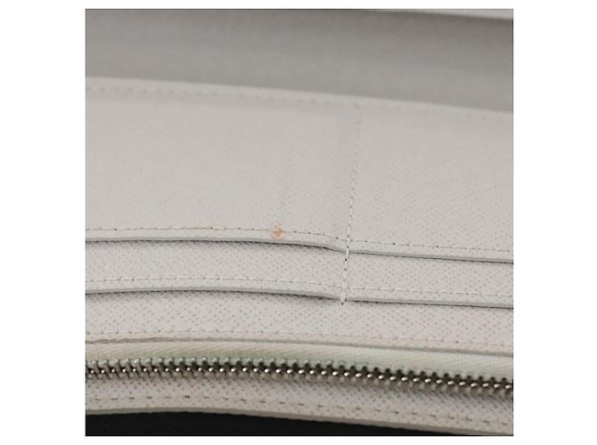 LOUIS VUITTON Taigalama Zippy Wallet Portafoglio Verticale Bianco M30446 LV Auth am7452 - vista 10