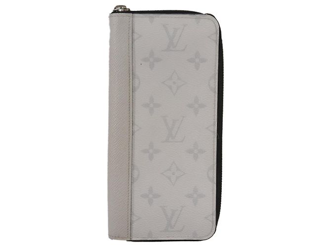 LOUIS VUITTON Taigalama Zippy Wallet Portafoglio Verticale Bianco M30446 LV Auth am7452 - vista 13