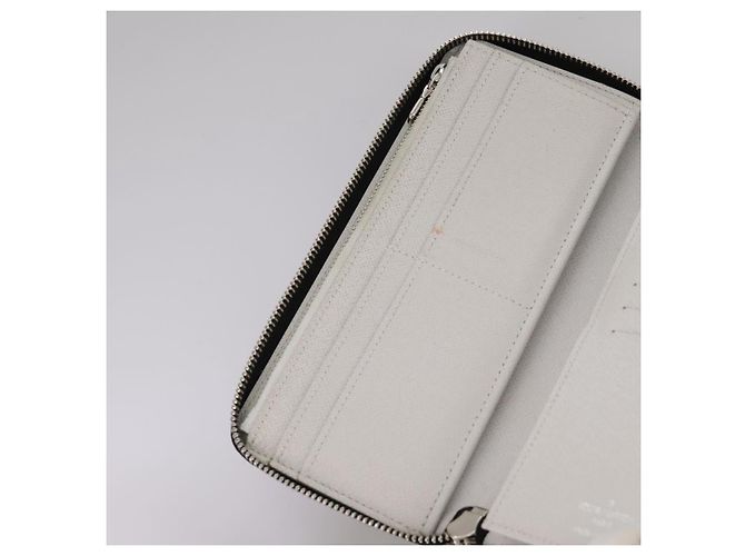 LOUIS VUITTON Taigalama Zippy Wallet Portafoglio Verticale Bianco M30446 LV Auth am7452 - vista 17