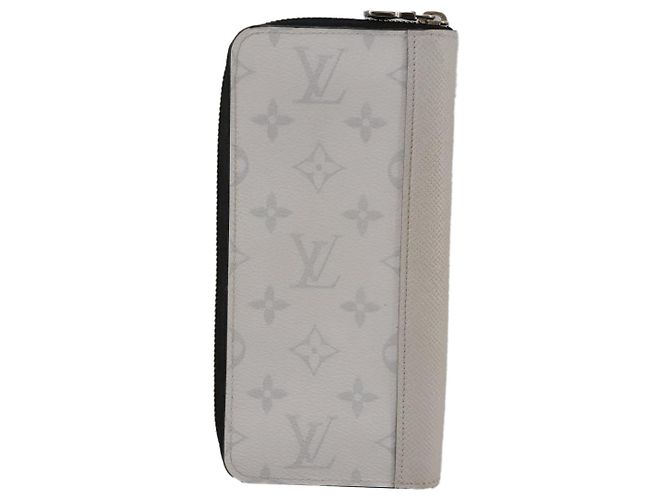 LOUIS VUITTON Taigalama Zippy Wallet Portafoglio Verticale Bianco M30446 LV Auth am7452 - vista 2
