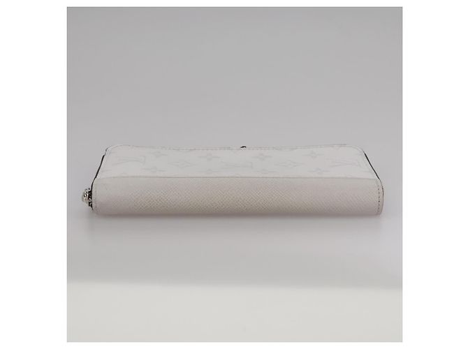 LOUIS VUITTON Taigalama Zippy Wallet Portafoglio Verticale Bianco M30446 LV Auth am7452 - vista 4