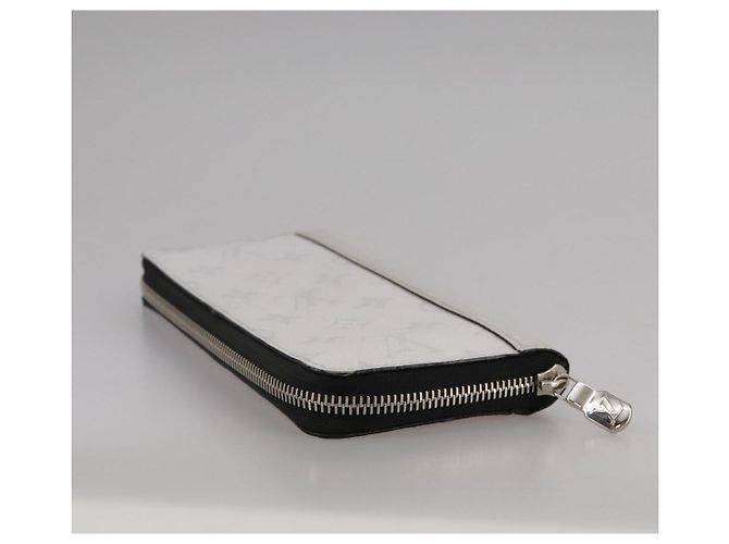 LOUIS VUITTON Taigalama Zippy Wallet Portafoglio Verticale Bianco M30446 LV Auth am7452 - vista 5