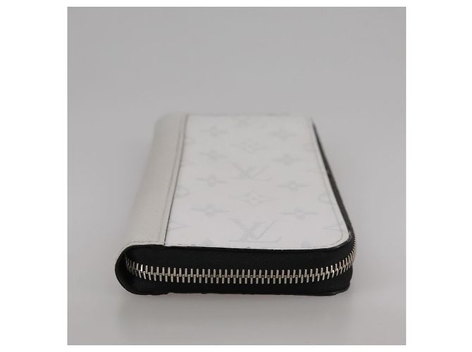 LOUIS VUITTON Taigalama Zippy Wallet Portafoglio Verticale Bianco M30446 LV Auth am7452 - vista 6