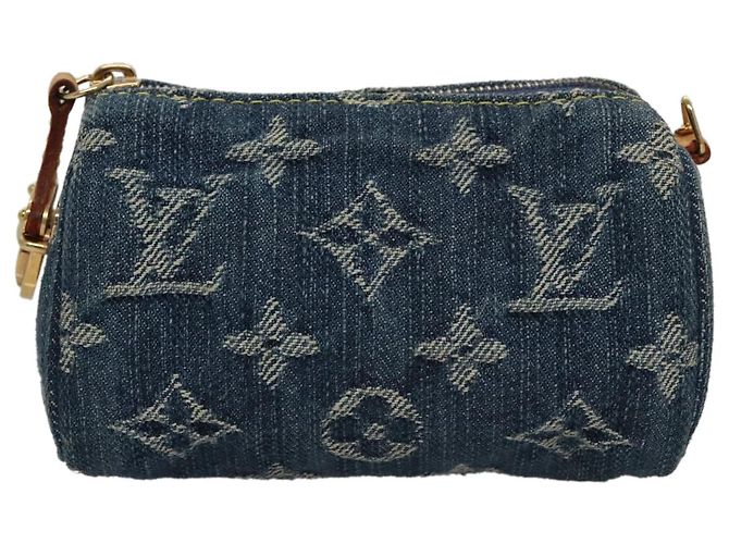 LOUIS VUITTON Poche Speedy en Denim Monogram Bleu M95082 LV Auth 107104 - vue 13