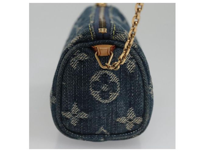 LOUIS VUITTON Poche Speedy en Denim Monogram Bleu M95082 LV Auth 107104 - vue 3