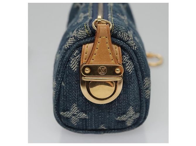 LOUIS VUITTON Poche Speedy en Denim Monogram Bleu M95082 LV Auth 107104 - vue 4