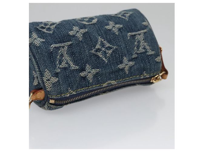 LOUIS VUITTON Poche Speedy en Denim Monogram Bleu M95082 LV Auth 107104 - vue 5