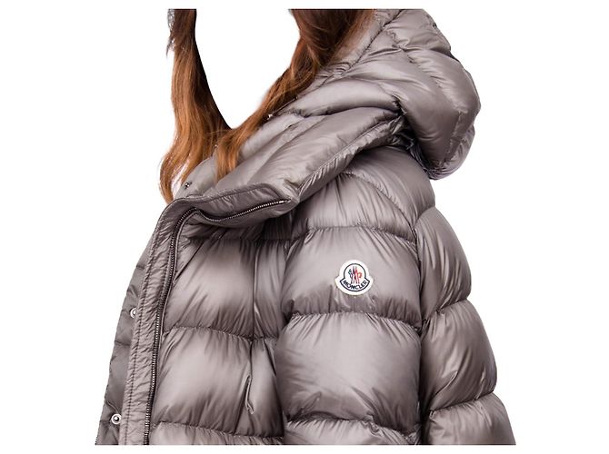 Abrigo Moncler Ange de plumas gris - vista 6