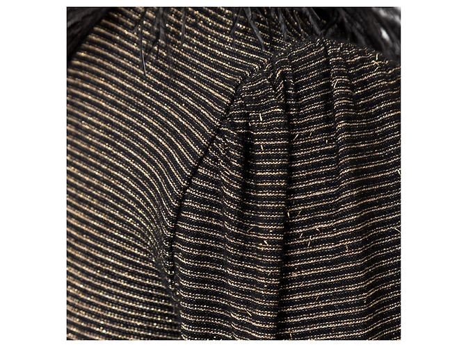 Top com acabamento de penas Valentino Boutique Preto - vista 13