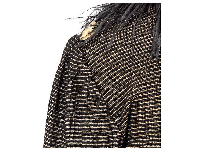Top com acabamento de penas Valentino Boutique Preto - vista 9