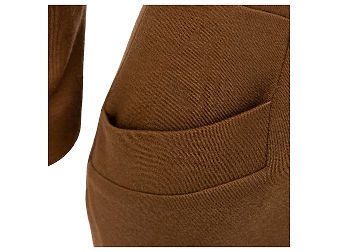 Vestido de lana Variation Yves Saint Laurent Castaño - vista 7