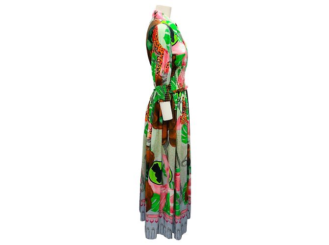 Abito maxi in cotone con stampa a graffetta multicolore di Sass & Bide - vista 2