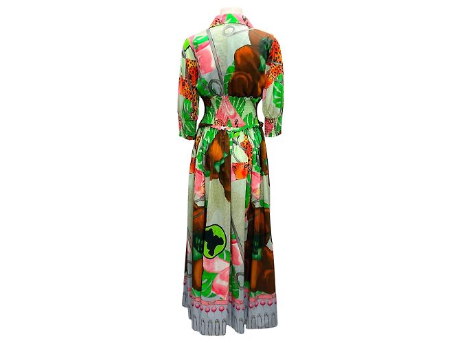 Abito maxi in cotone con stampa a graffetta multicolore di Sass & Bide - vista 3