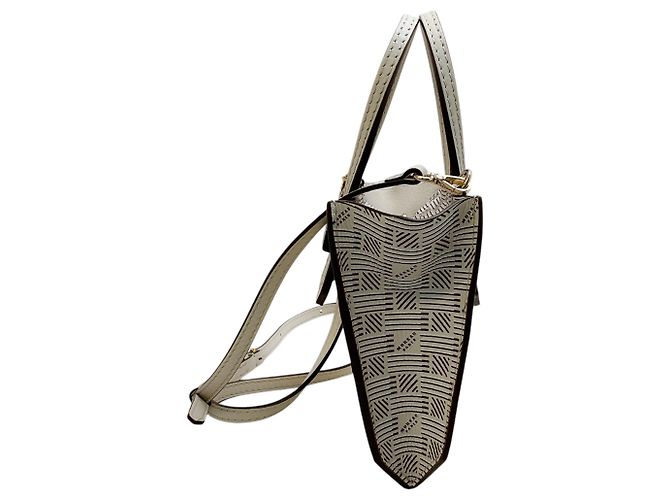 Weiße Mini Bregancon Reißverschluss-Tote Bag von Moreau - Ansicht 2
