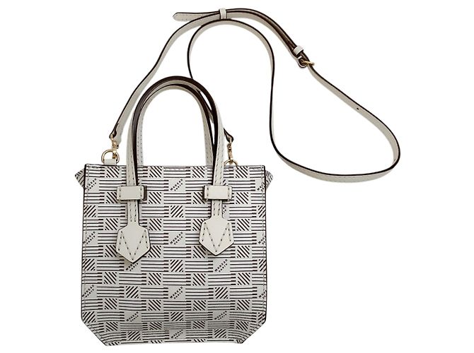 Weiße Mini Bregancon Reißverschluss-Tote Bag von Moreau - Ansicht 9