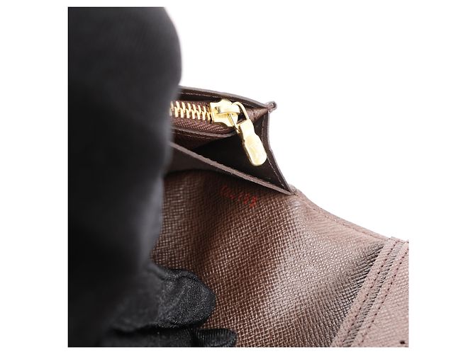 Billetera bi-fold Louis Vuitton Damier Ebene Brazza N60017 Castaño - vista 10