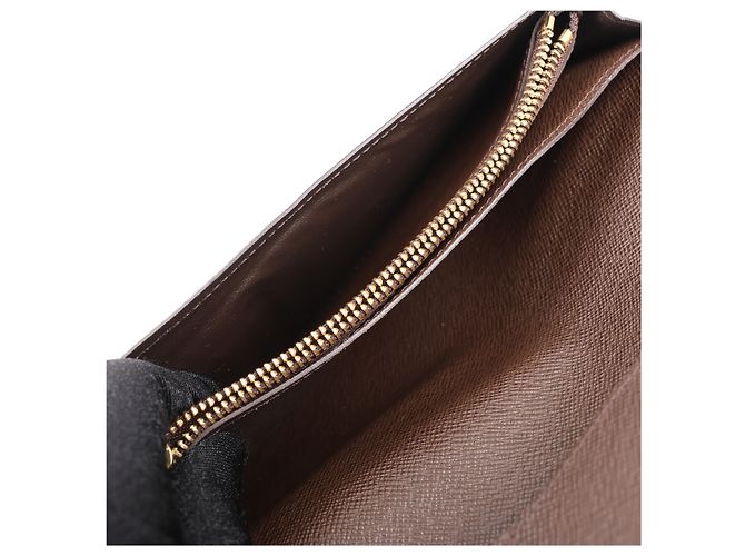 Billetera bi-fold Louis Vuitton Damier Ebene Brazza N60017 Castaño - vista 11