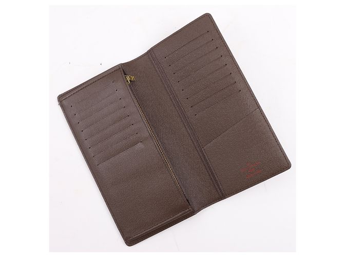 Billetera bi-fold Louis Vuitton Damier Ebene Brazza N60017 Castaño - vista 12